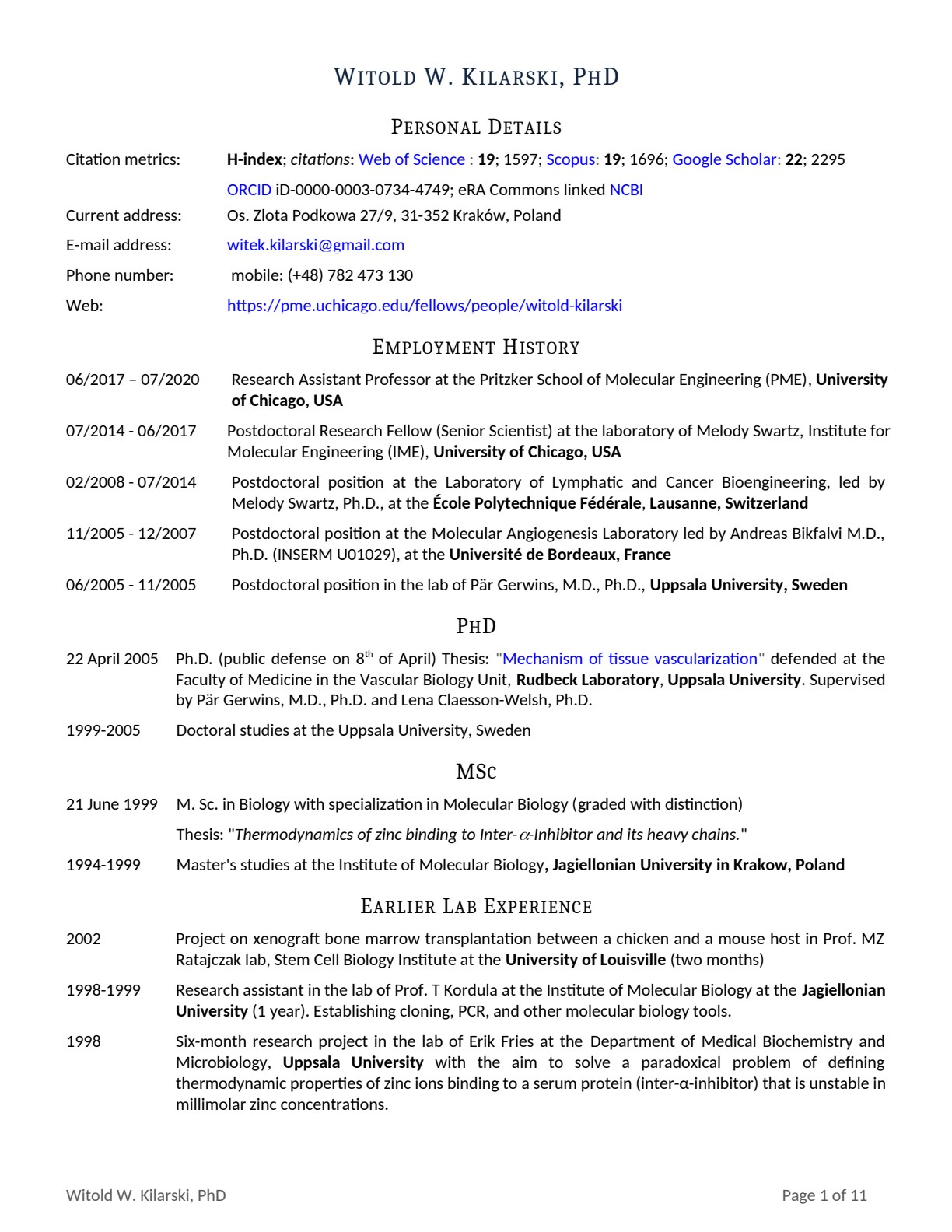 CV page 1